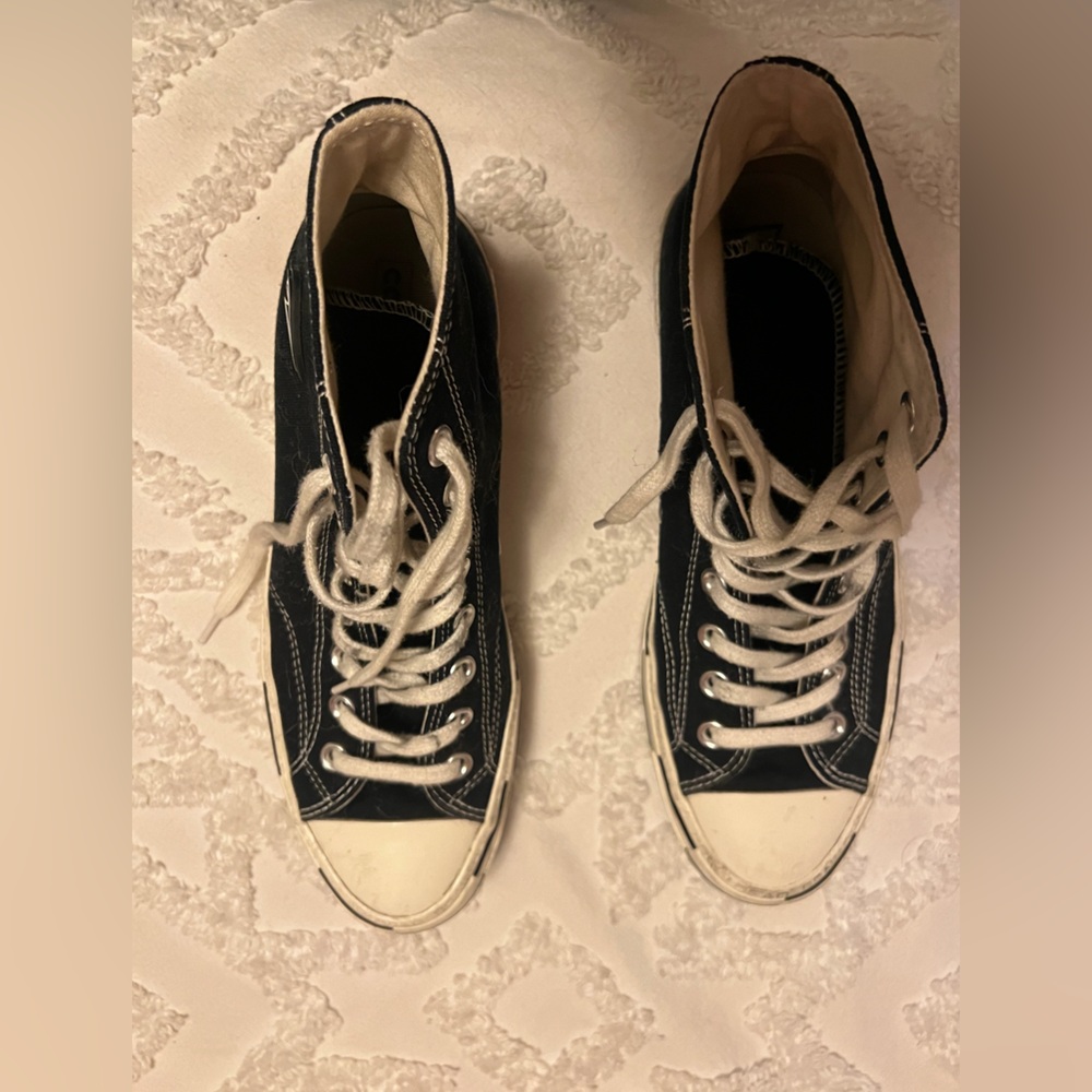 Converse x Brain Dead Platform Black and White High-Top Sneakers